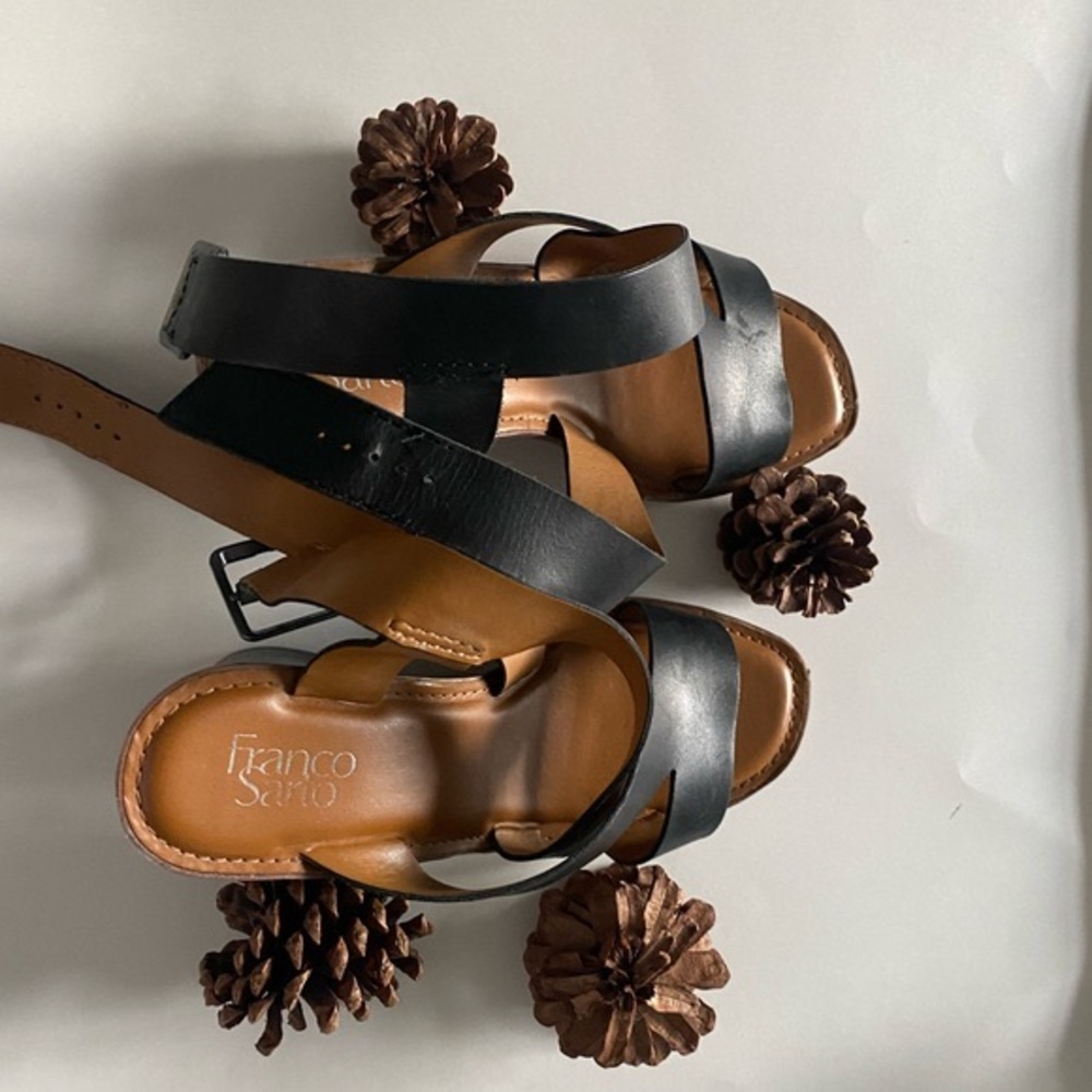 Franco Sarto black chunky heels